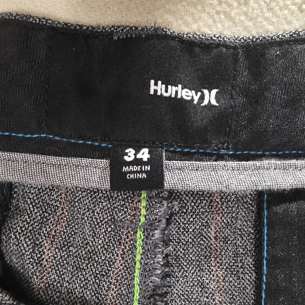 Hurley Mens Chino Shorts Sz 34 Gray - Picture 7 of 8